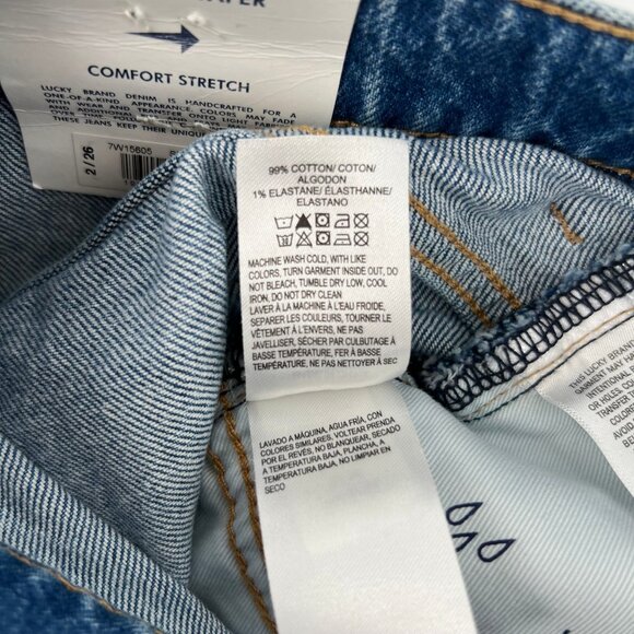 Lucky Brand Blue Light Wash 80s Curve High Rise Tapered Jeans | New With Tags - Picture 6 of 11